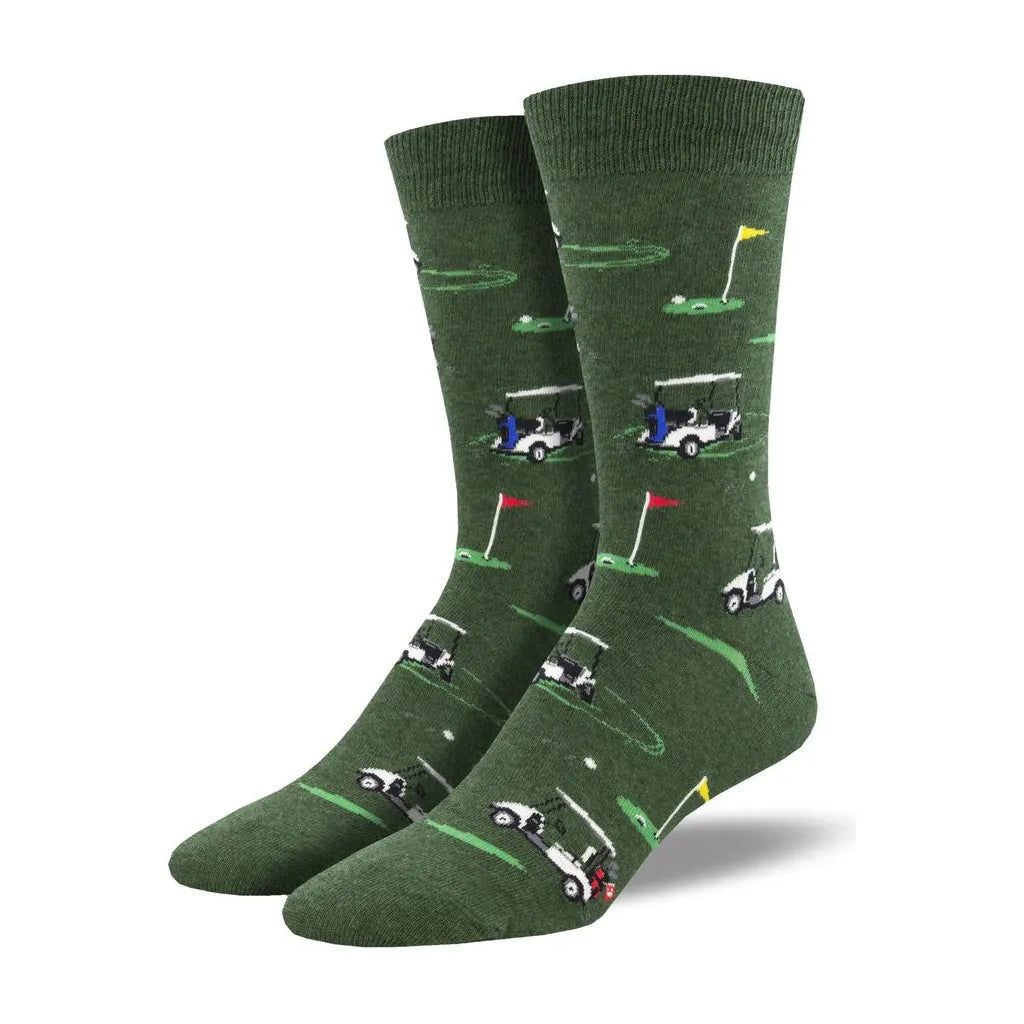 Men's Puttin' Around Socks - Green Heather