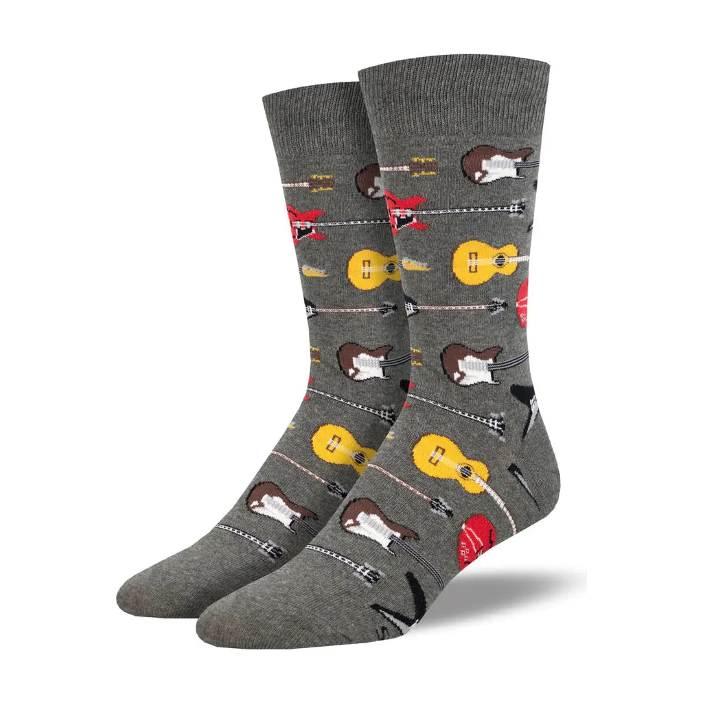 Men's Guitar Riff Socks - Charcoal Heather