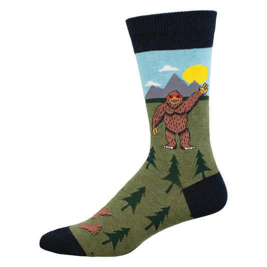 Peace Out Bigfoot Socks - Mens