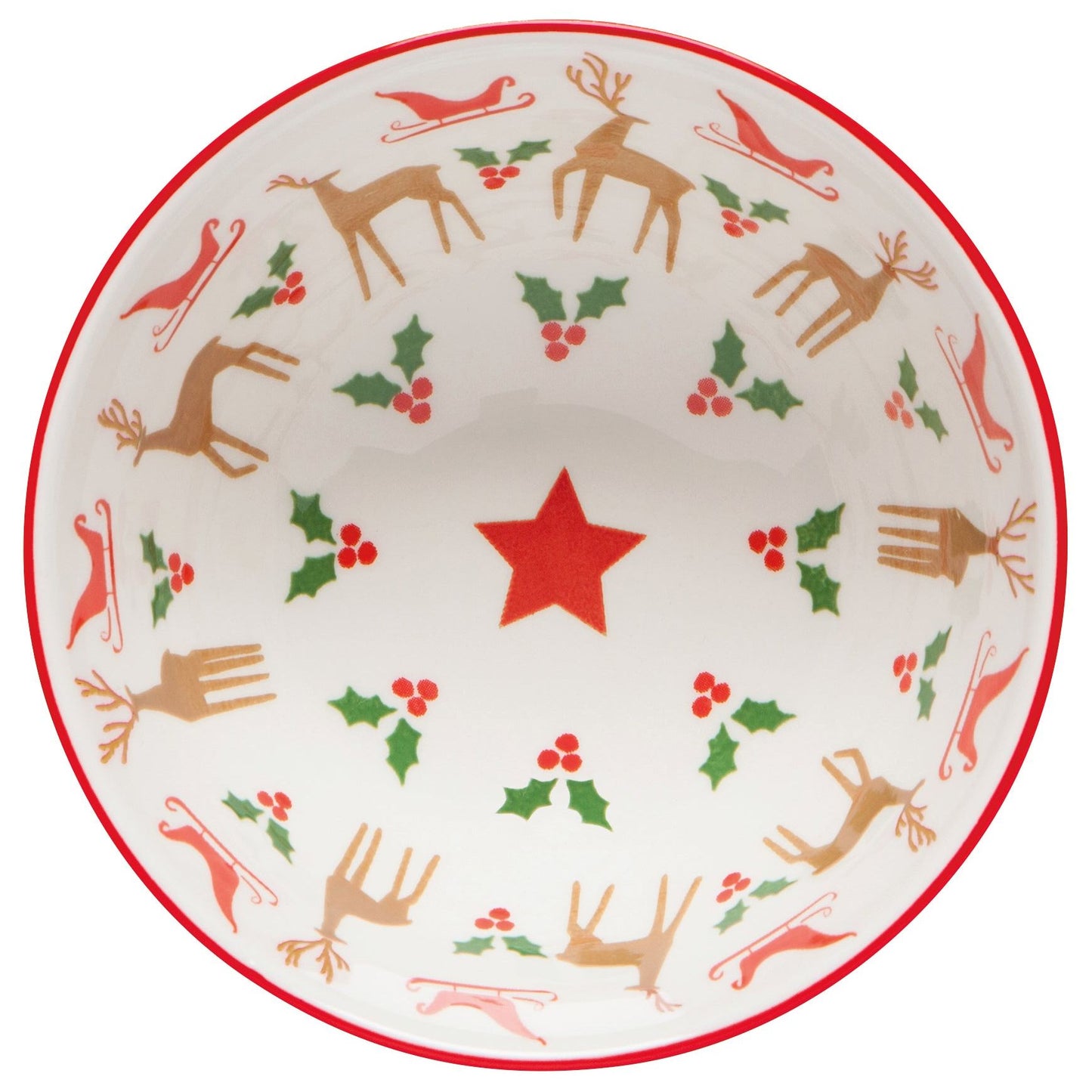 Stamped Bowl - Santa's Reindeer