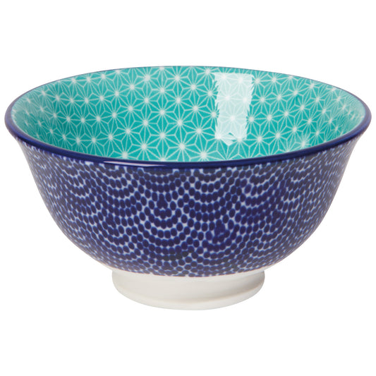 Stamped Bowl | Blue Waves