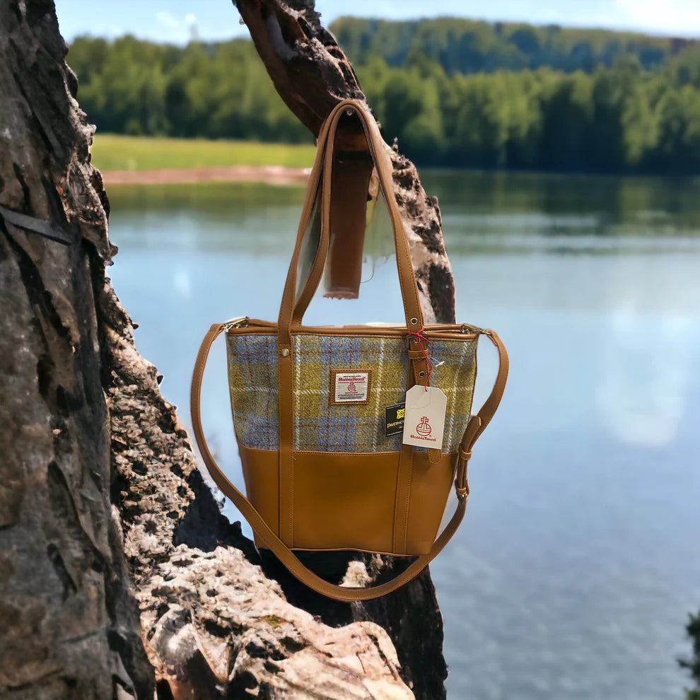 Harris Tweed Large Tote - Light Brown