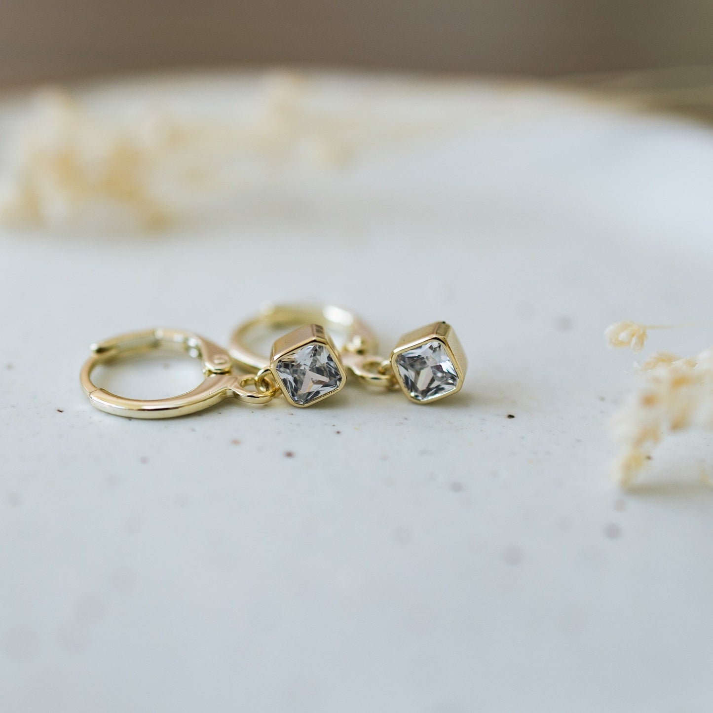 Prism Hoops - Gold/Clear