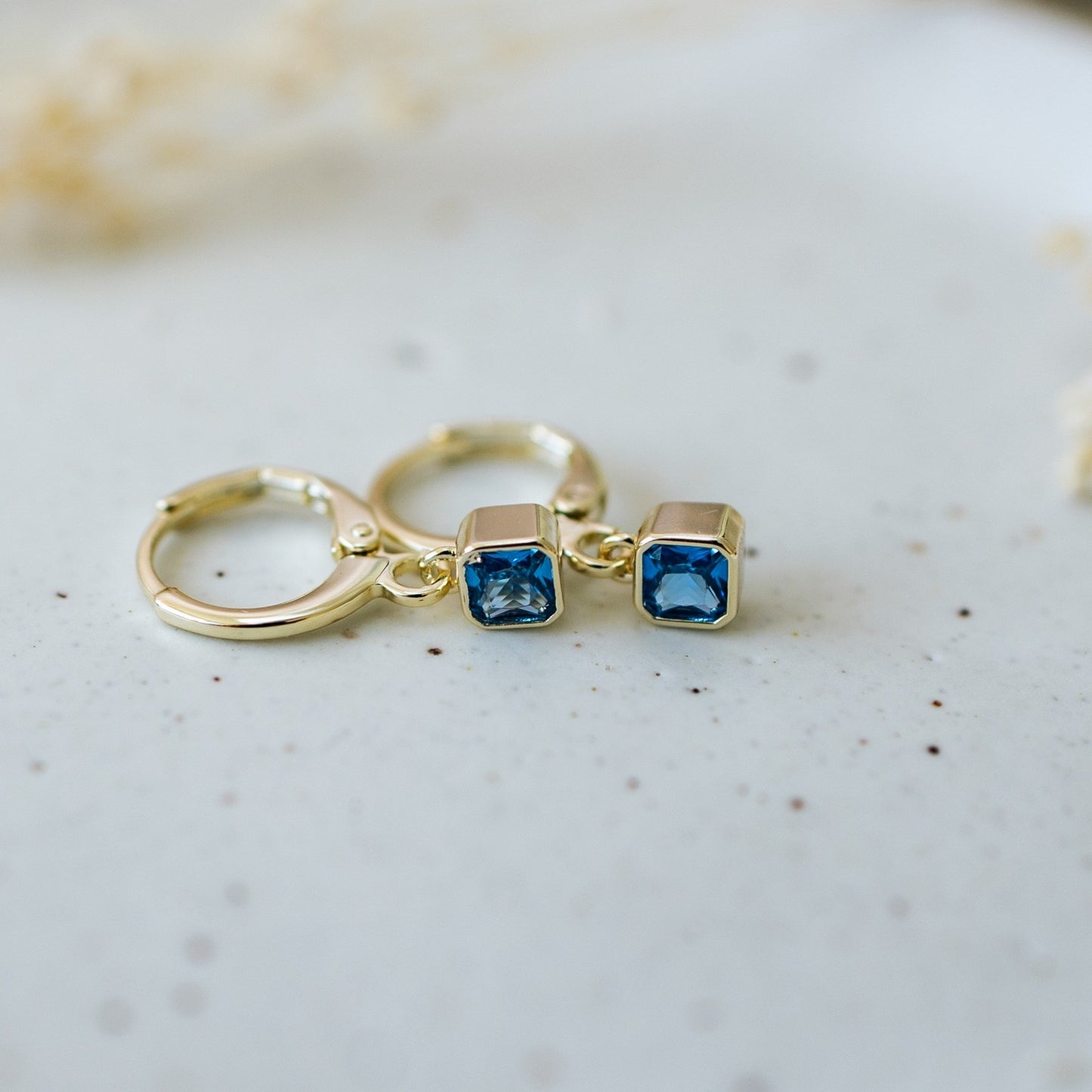 Prism Hoops - Gold/Sky Blue