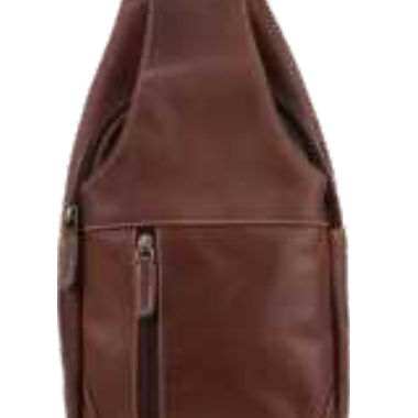 Rugged Earth Leather Crossbody Slingbag (199068)