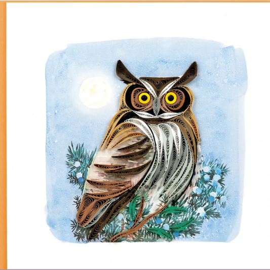 Quilling Card - Great Horned Owl