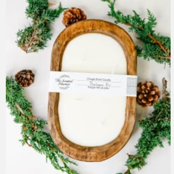 Brown Dough Bowl 3 Wick - Balsam Fir