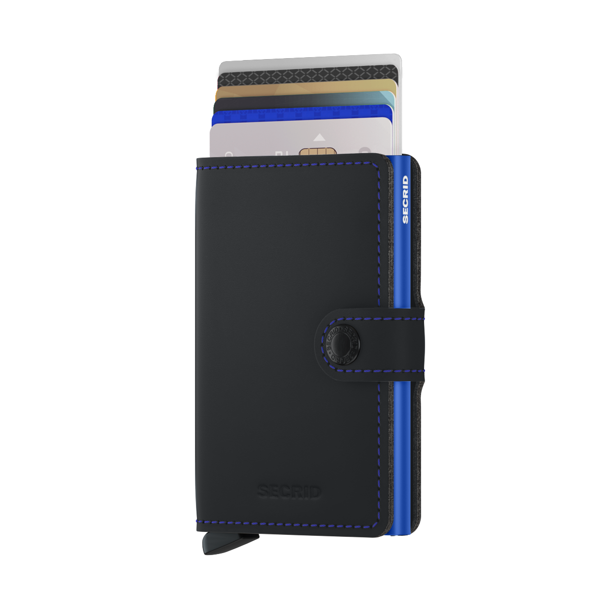 Secrid Miniwallet Matte - Black & Blue