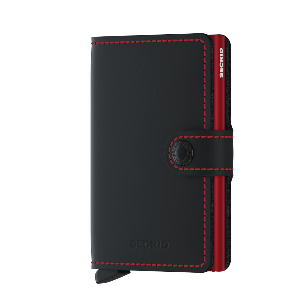 Secrid Miniwallet Matte - Black & Red