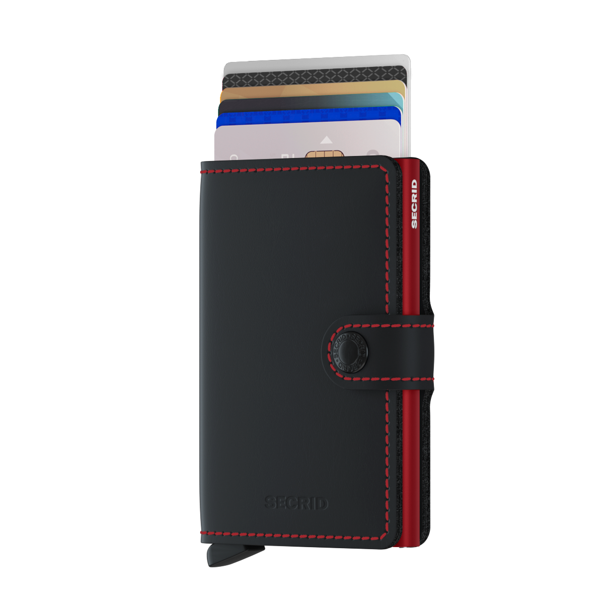 Secrid Miniwallet Matte - Black & Red