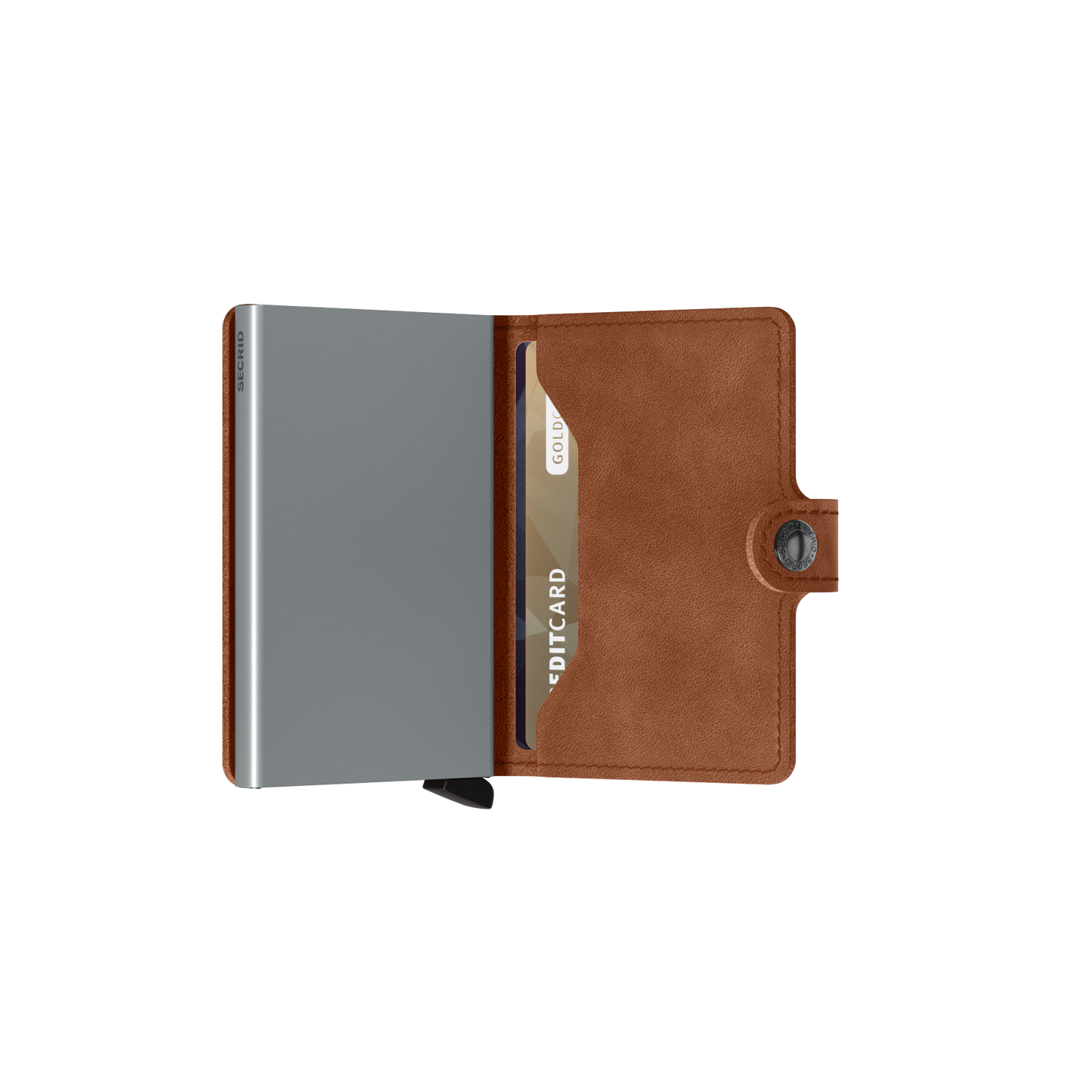 Secrid Miniwallet Vintage - Cognac-Silver