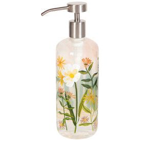 Bees & Blooms Glass Soap Dispenser