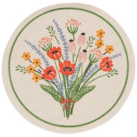 Braided Round Placemat - Bouquet