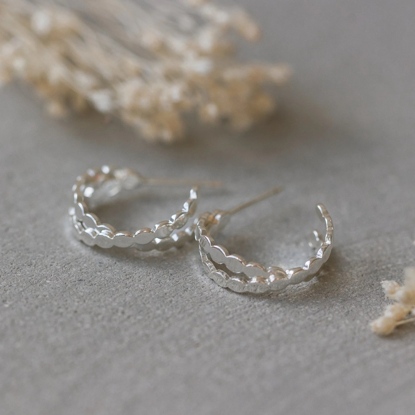 Bella Curio Hoops - Silver