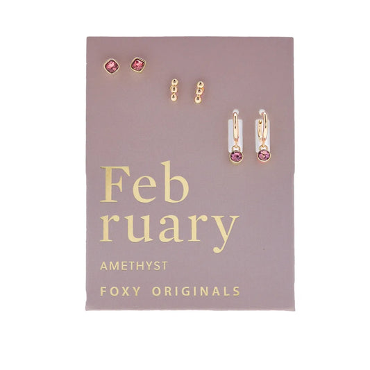 February Birthstone Earrings