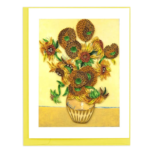 Quilling Card - Sunflowers, Van Gogh