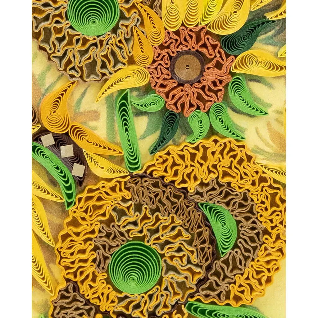 Quilling Card - Sunflowers, Van Gogh