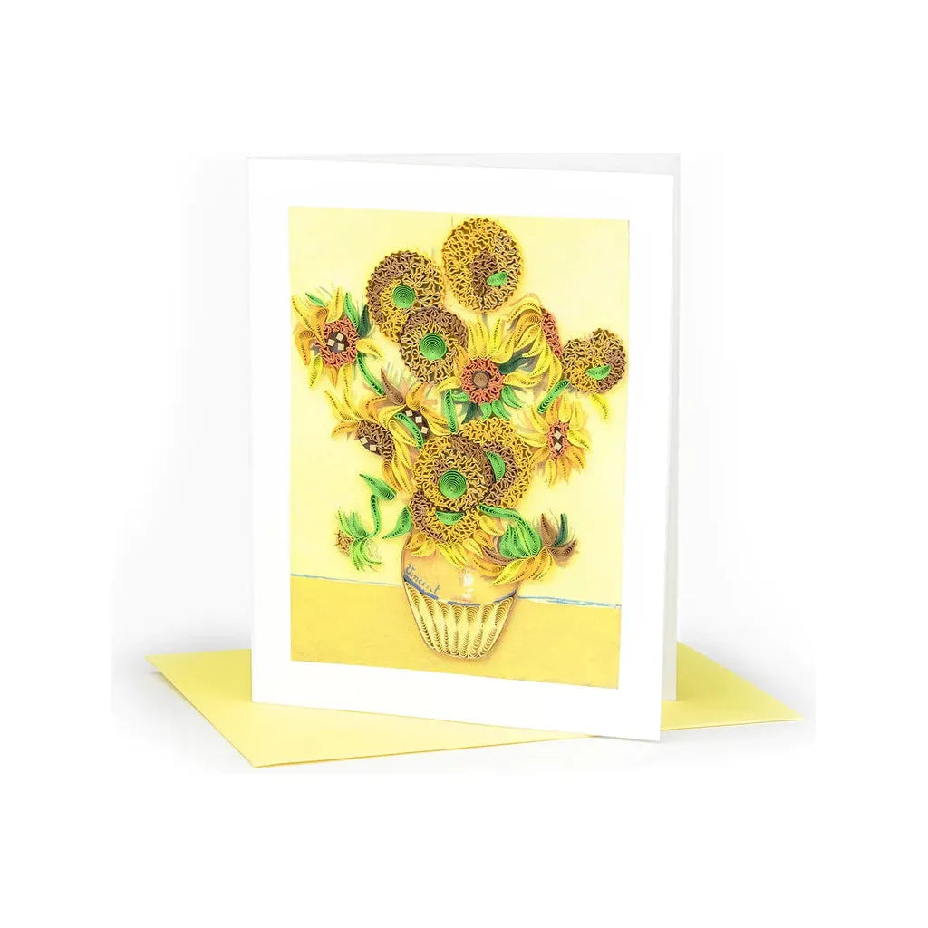 Quilling Card - Sunflowers, Van Gogh