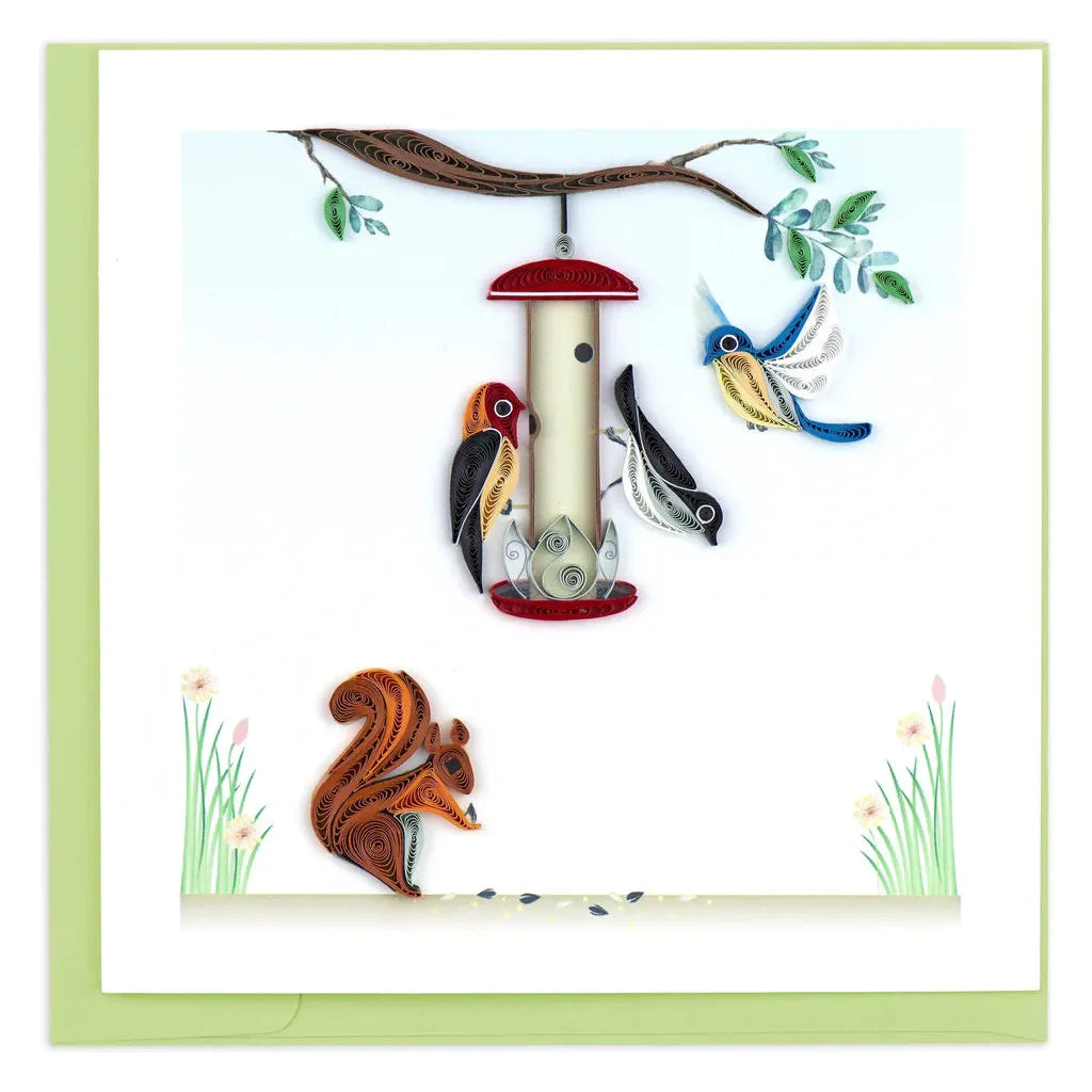 Quilling Card - Bird Feeder