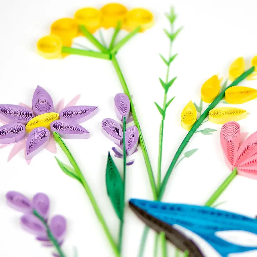 Quilling Card - Butterfly & Wildflowers