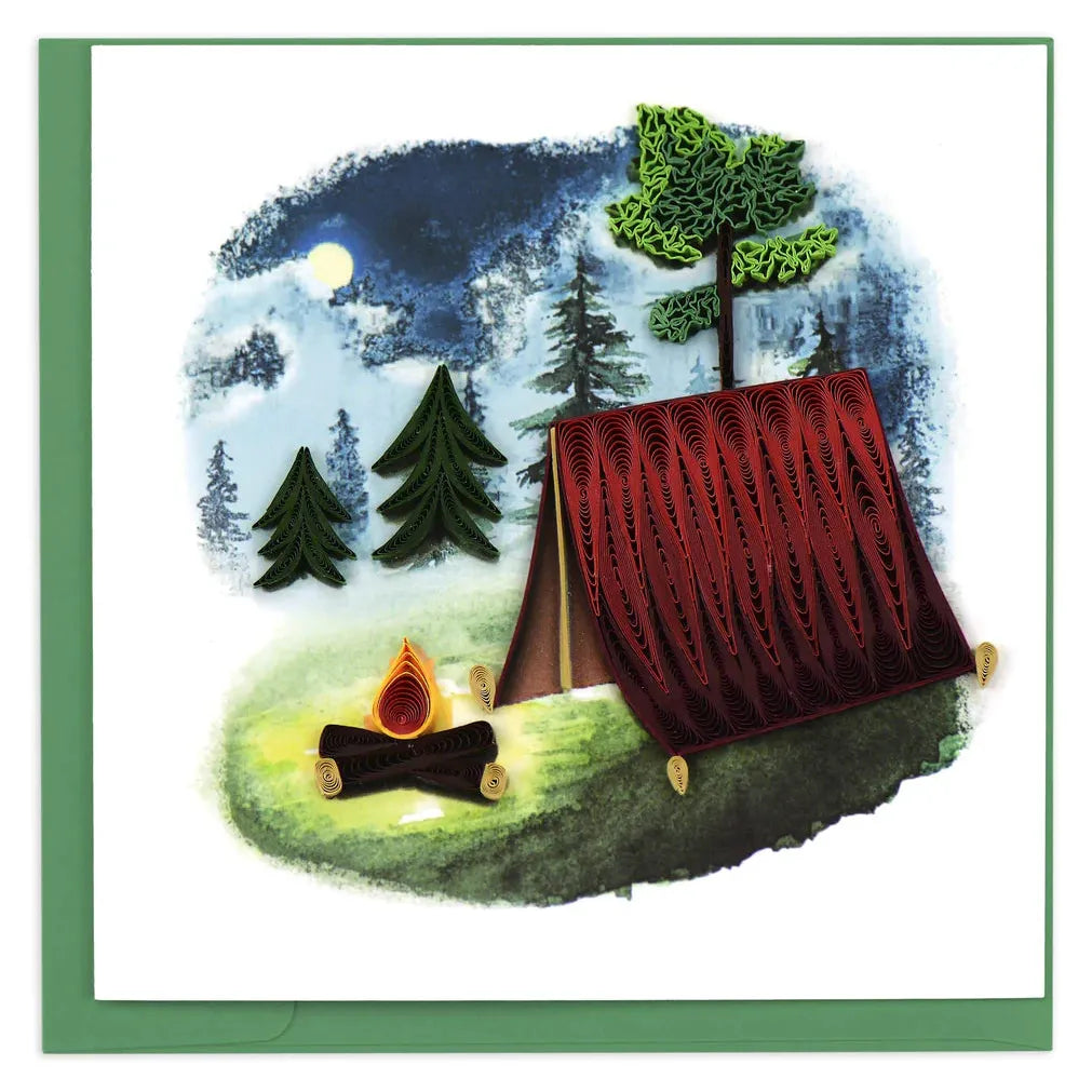 Quilling Card - Camping