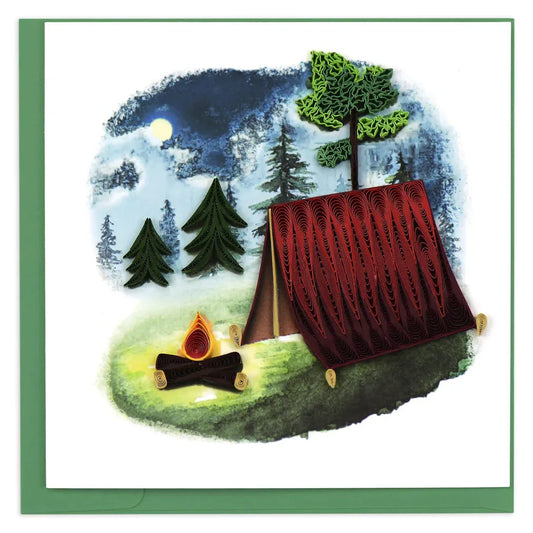 Quilling Card - Camping