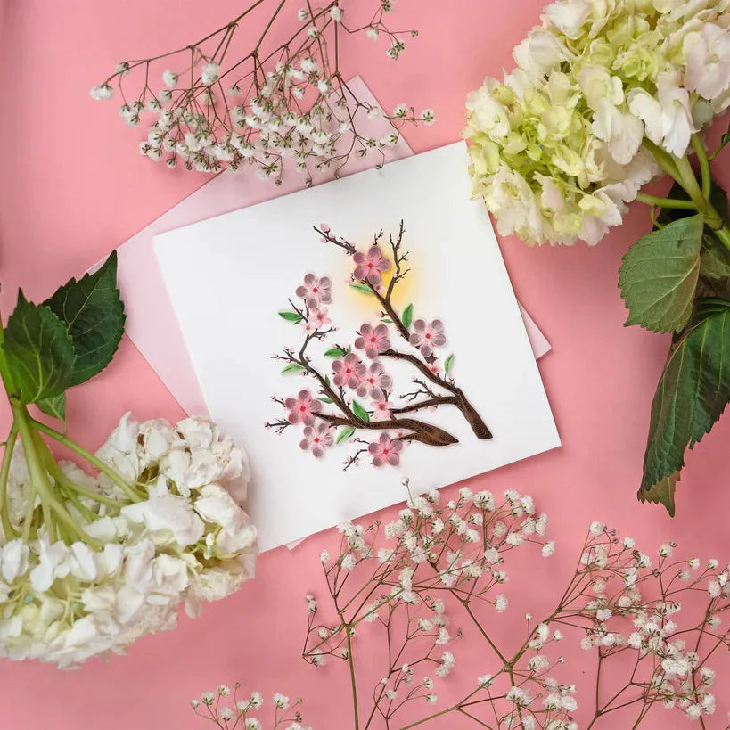 Quilling Card - Cherry Blossoms