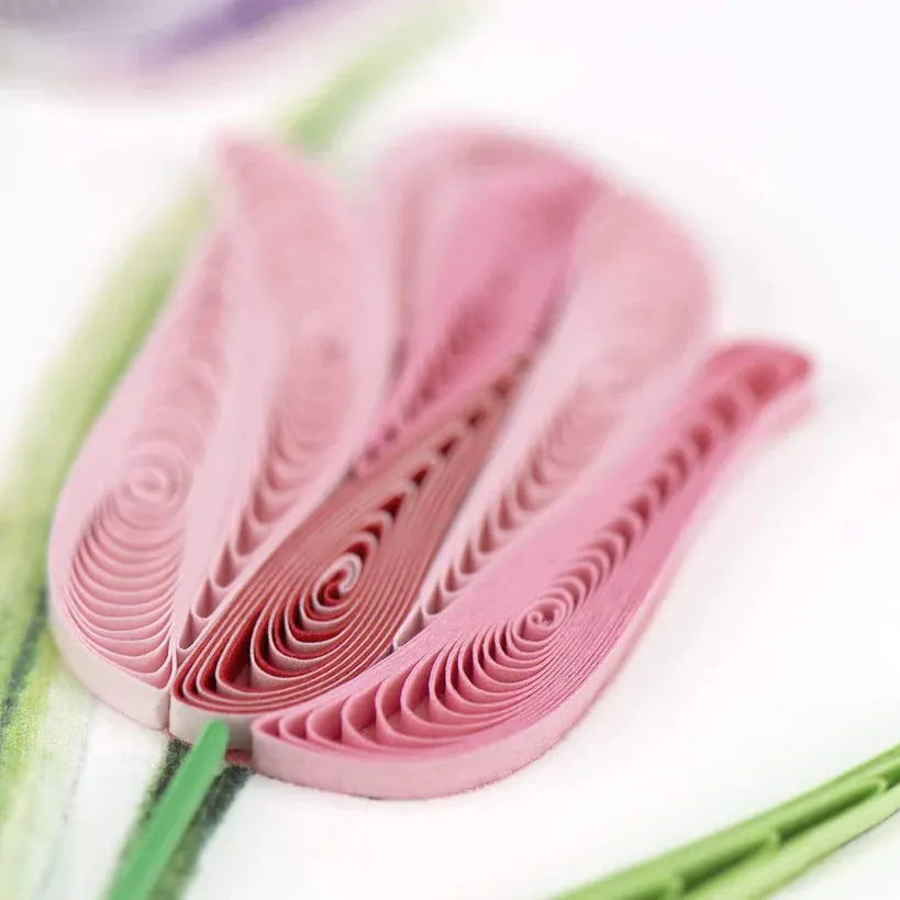 Quilling Card - Colourful Tulips
