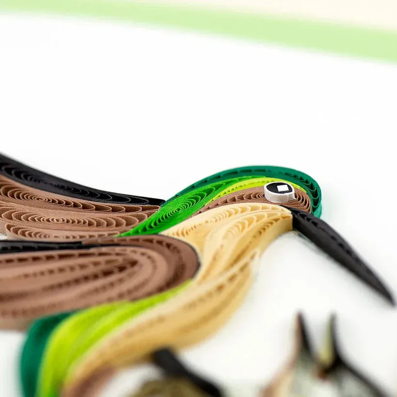 Quilling Card - Hummingbird & Babies