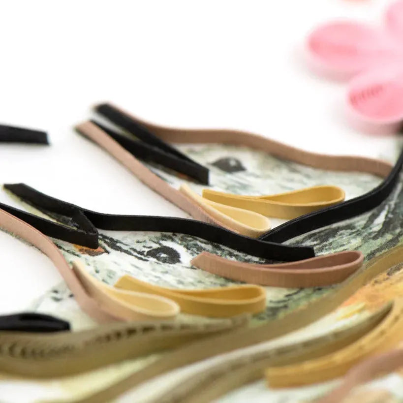 Quilling Card - Hummingbird & Babies