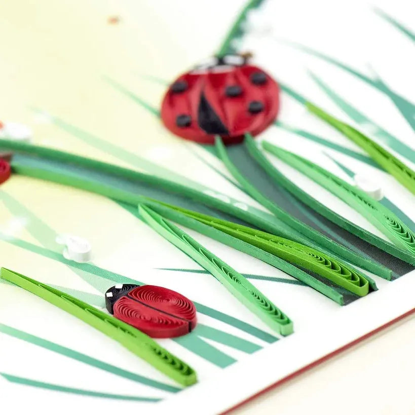 Quilling Card - Ladybugs