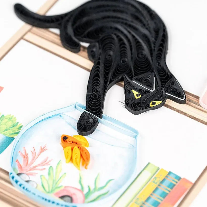 Quilling Card - Mischievous Cat