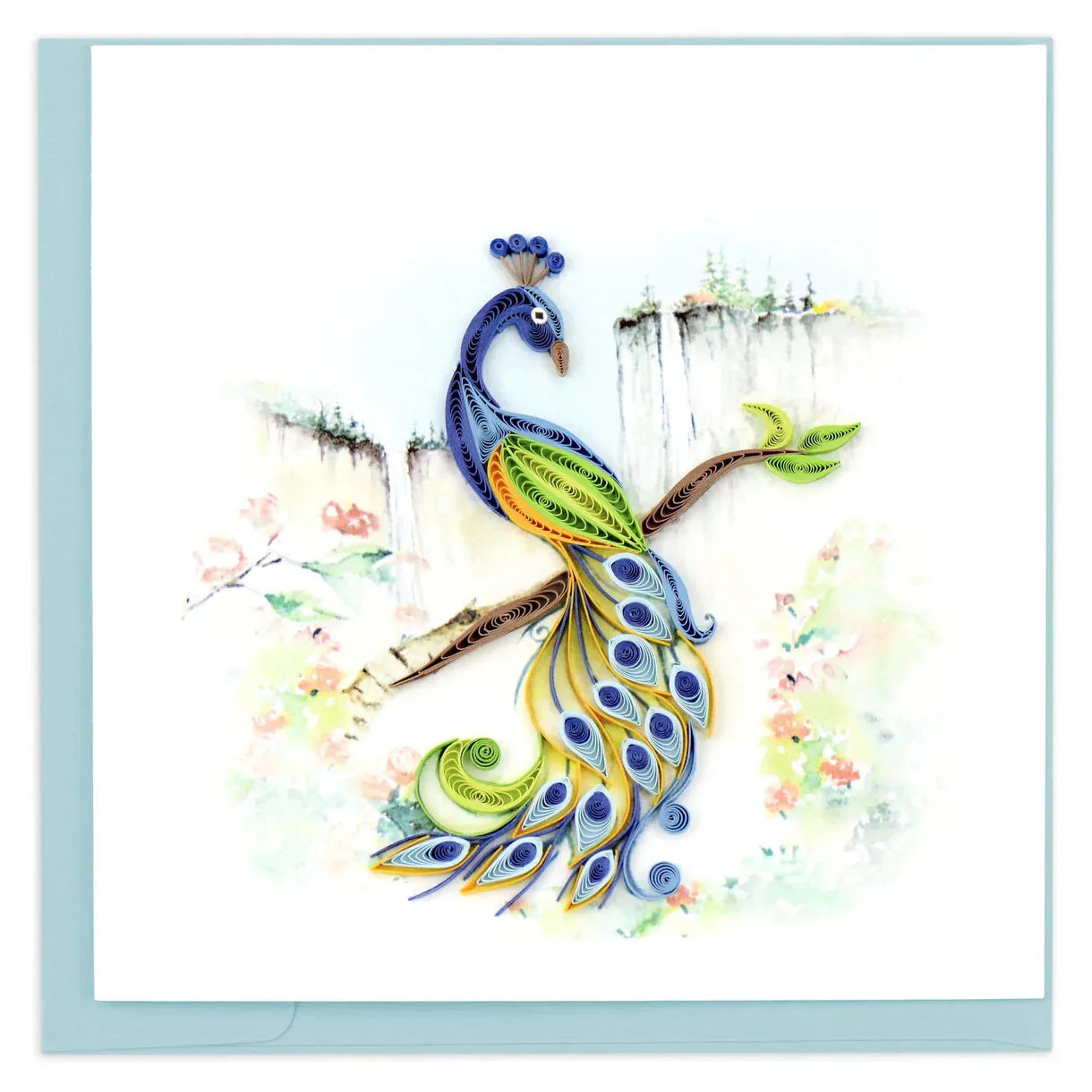 Quilling Card - Posing Peacock