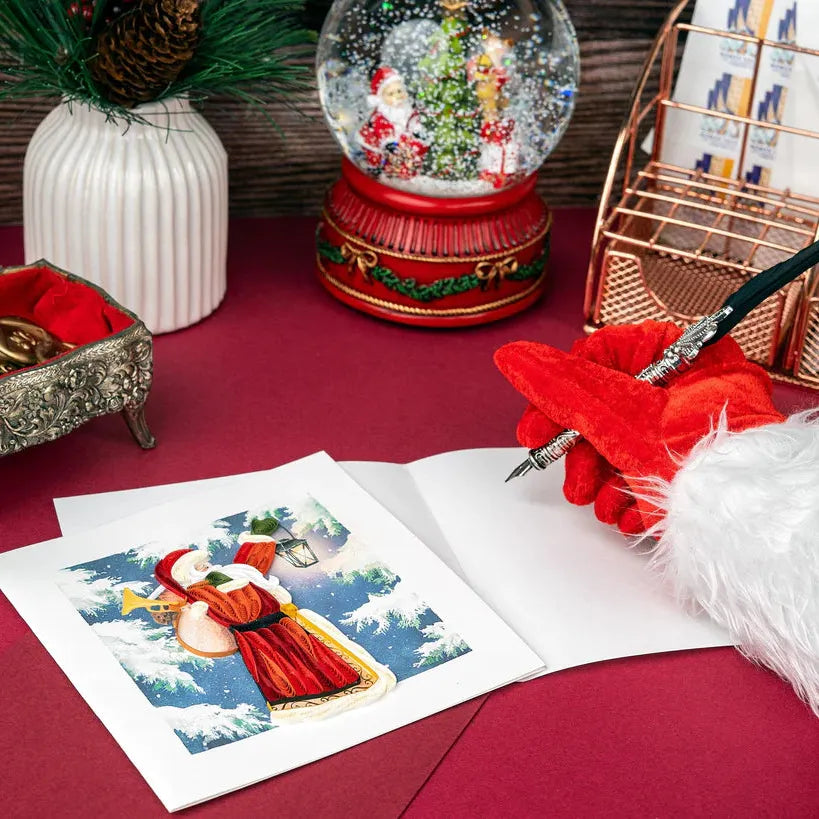 Quilling Card - Vintage Santa
