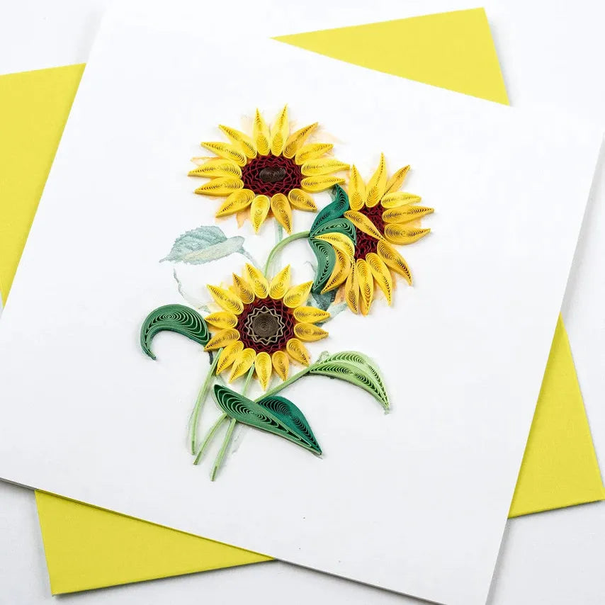 Quilling Card - Wild Sunflowers