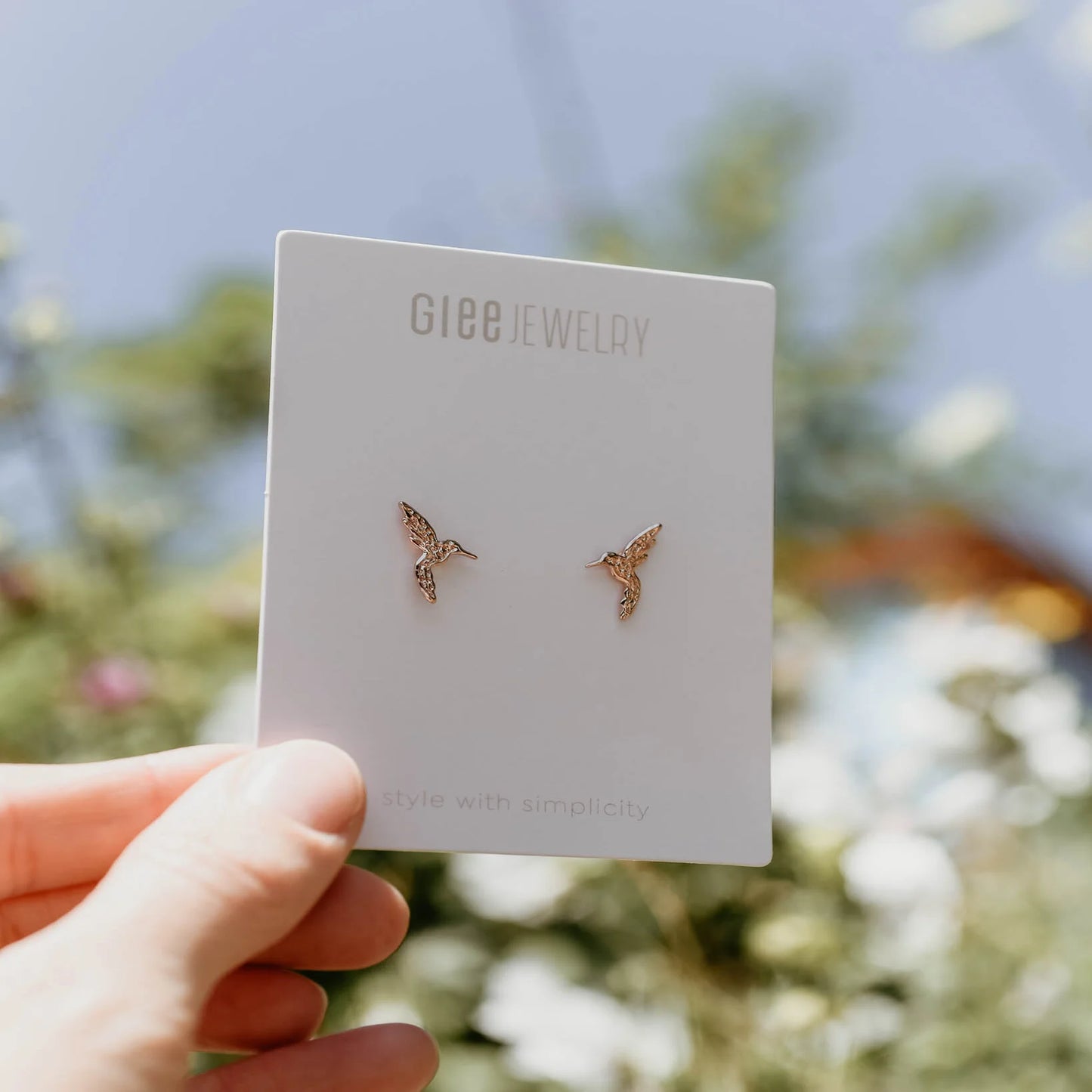 Hummingbird Studs - Rose Gold