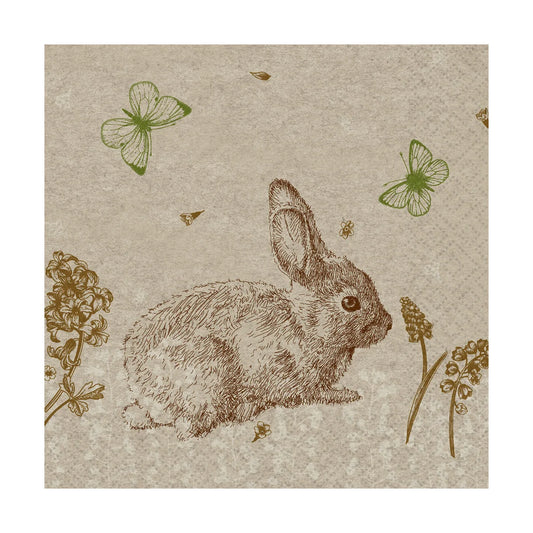 Naturals Napkin - Cute Bunny