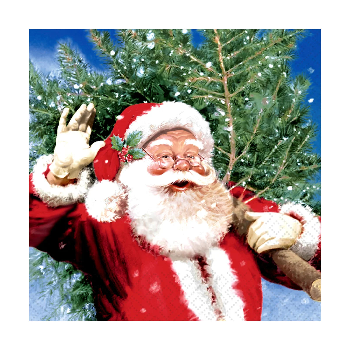 Cocktail Napkin - Here Comes the Tree