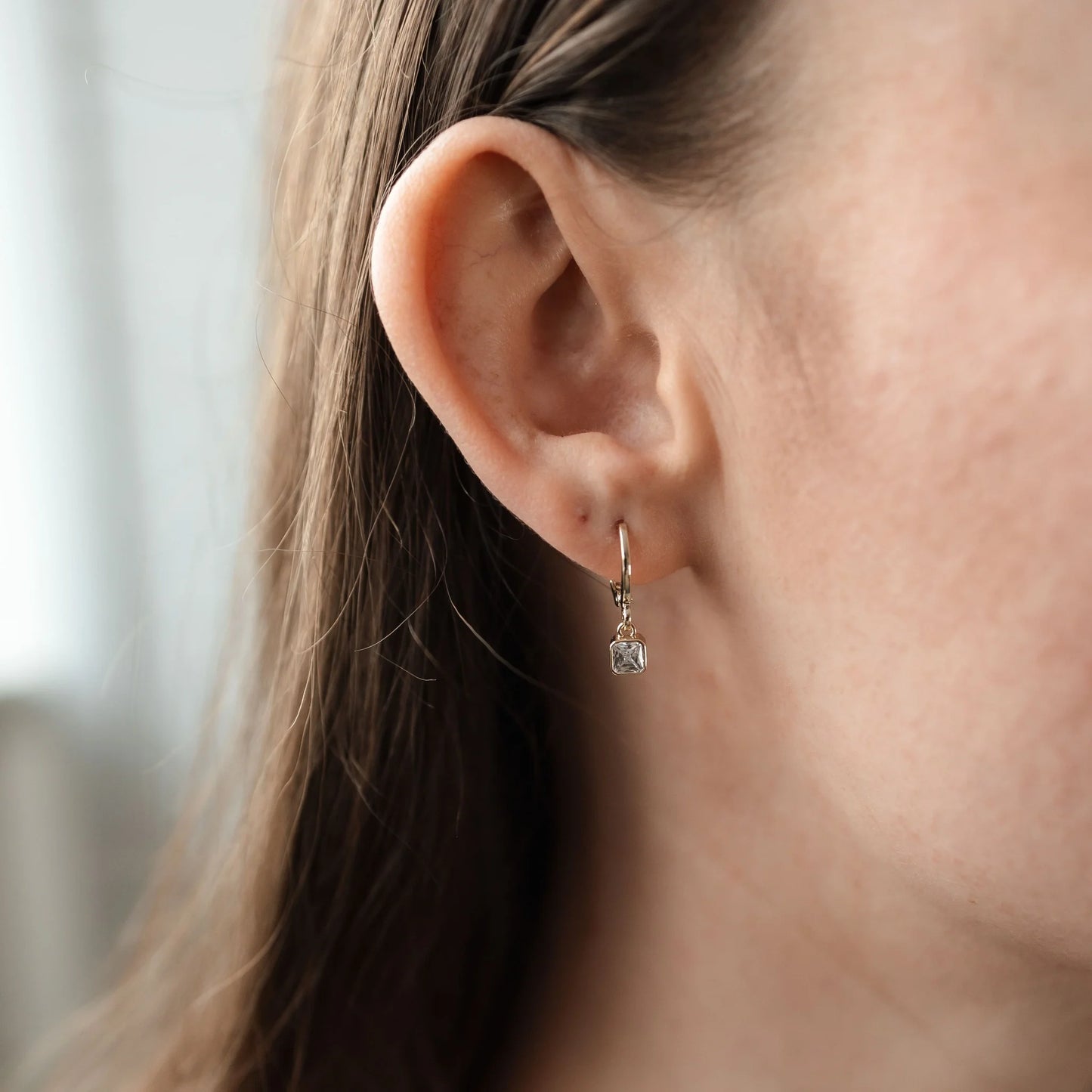 Prism Hoops - Gold/Clear