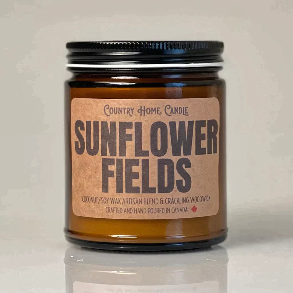 Sunflower Fields Woodwick Amber Candles