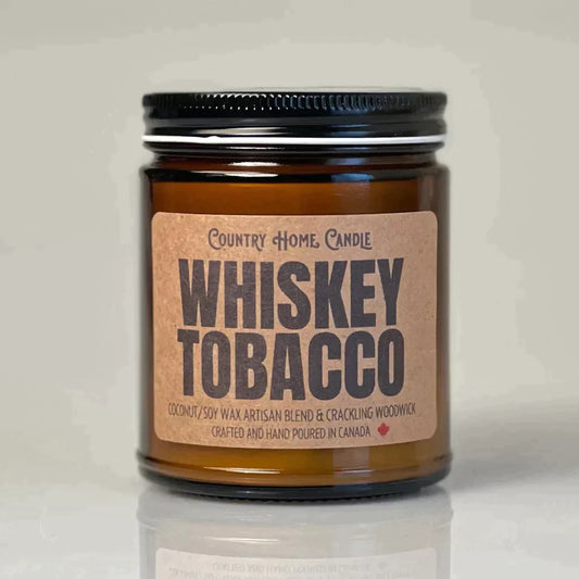Whiskey Tobacco Woodwick Amber Candles