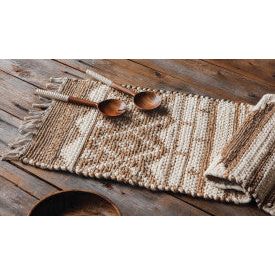 Table Runner - Villa White Jute Cotton