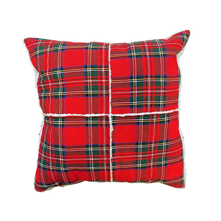 Tartan Sherpa Cushion