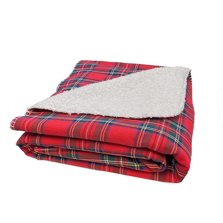 Tartan Sherpa Reversible Throw