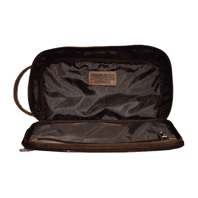 Rugged Earth Leather Toiletry Bag (199015)