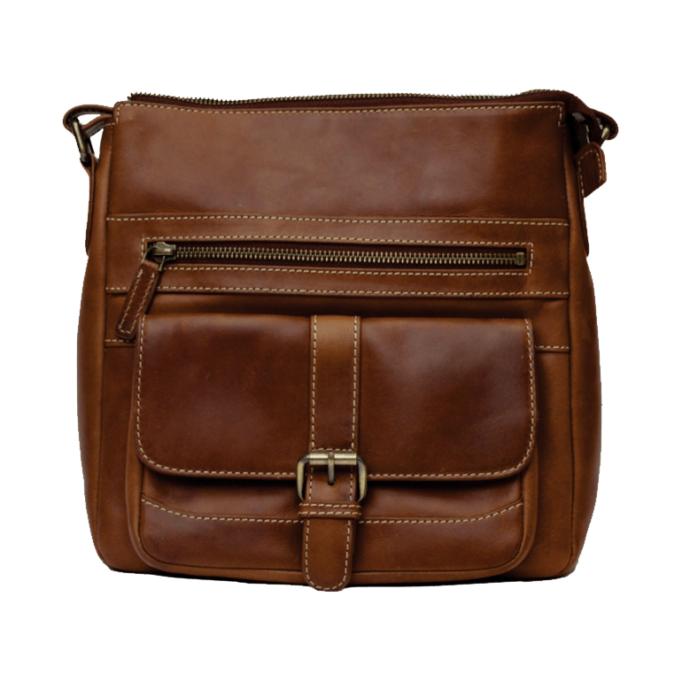 Rugged Earth Leather Purse w/Buckle (Style 199041)