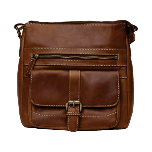 Rugged Earth Leather Purse w/Buckle (Style 199041)