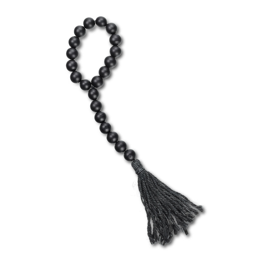 Loop Blessing Beads w/Tassel - Black