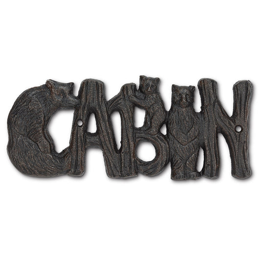 Cabin Sign w/Bears