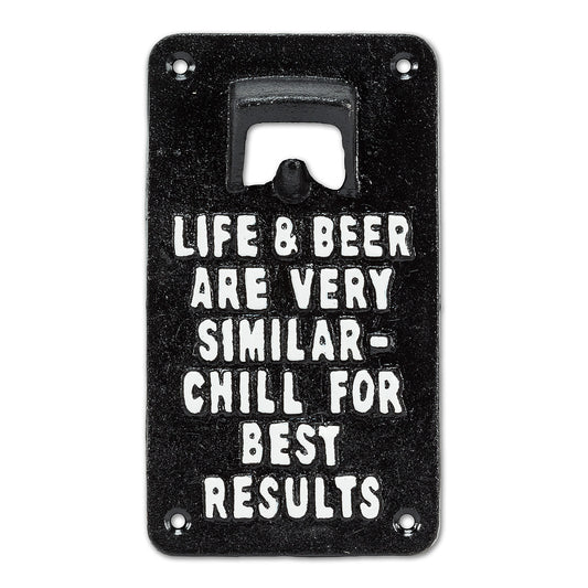 Life & Beer Wall Bottle Opener